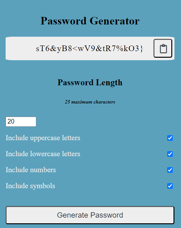 Password Generator
